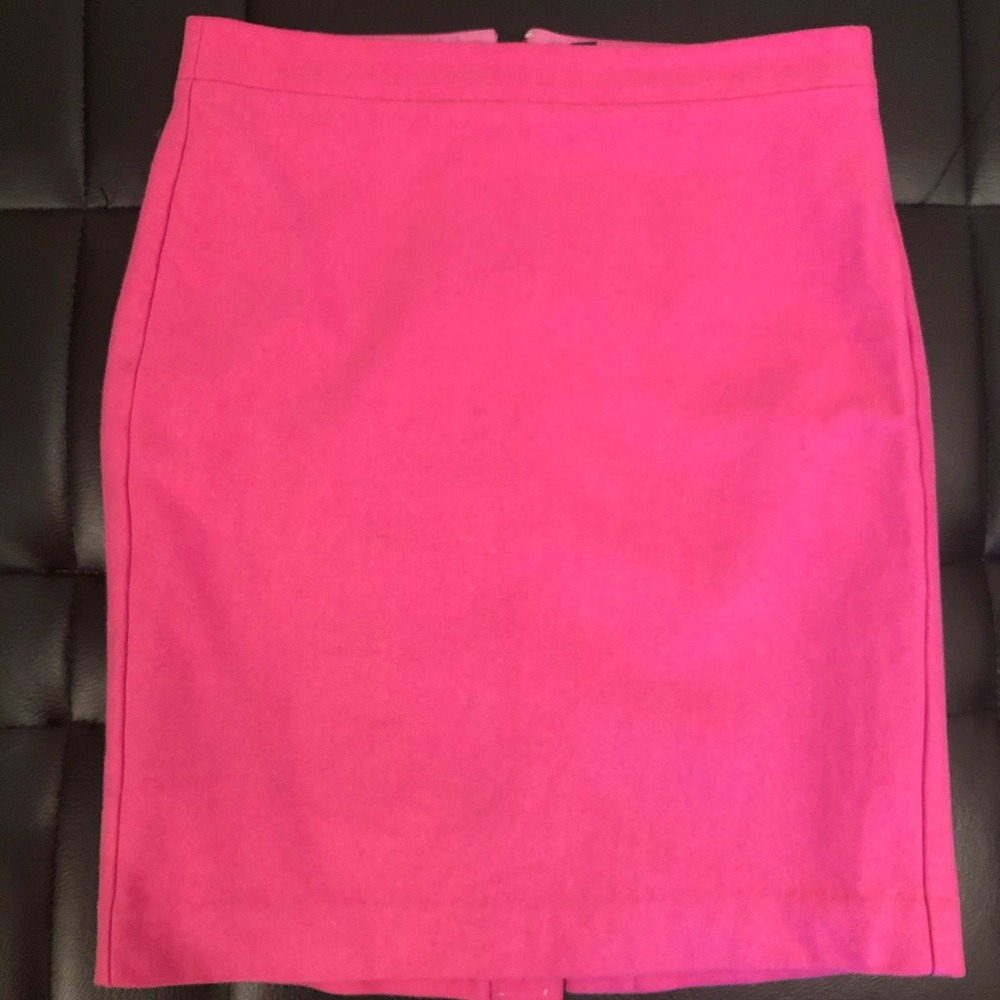 J.Crew Factory Pink Wool Blend Pencil Skirt